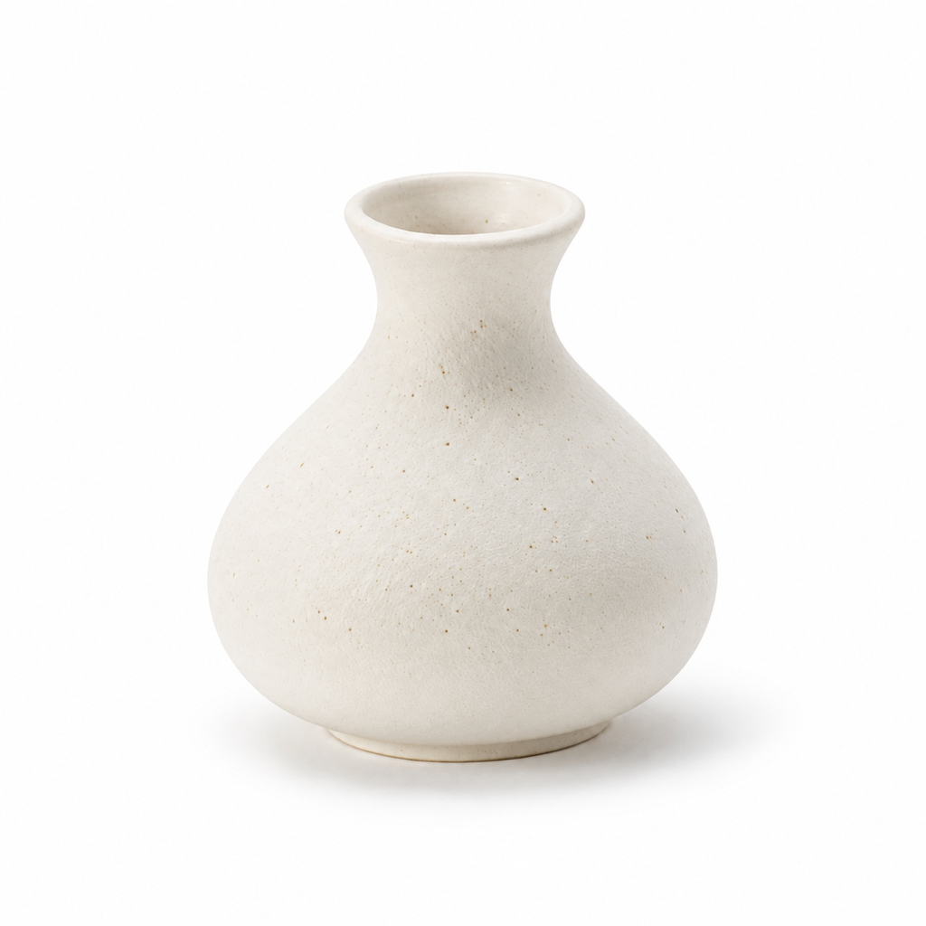 Speckled Ivory Bud Vase