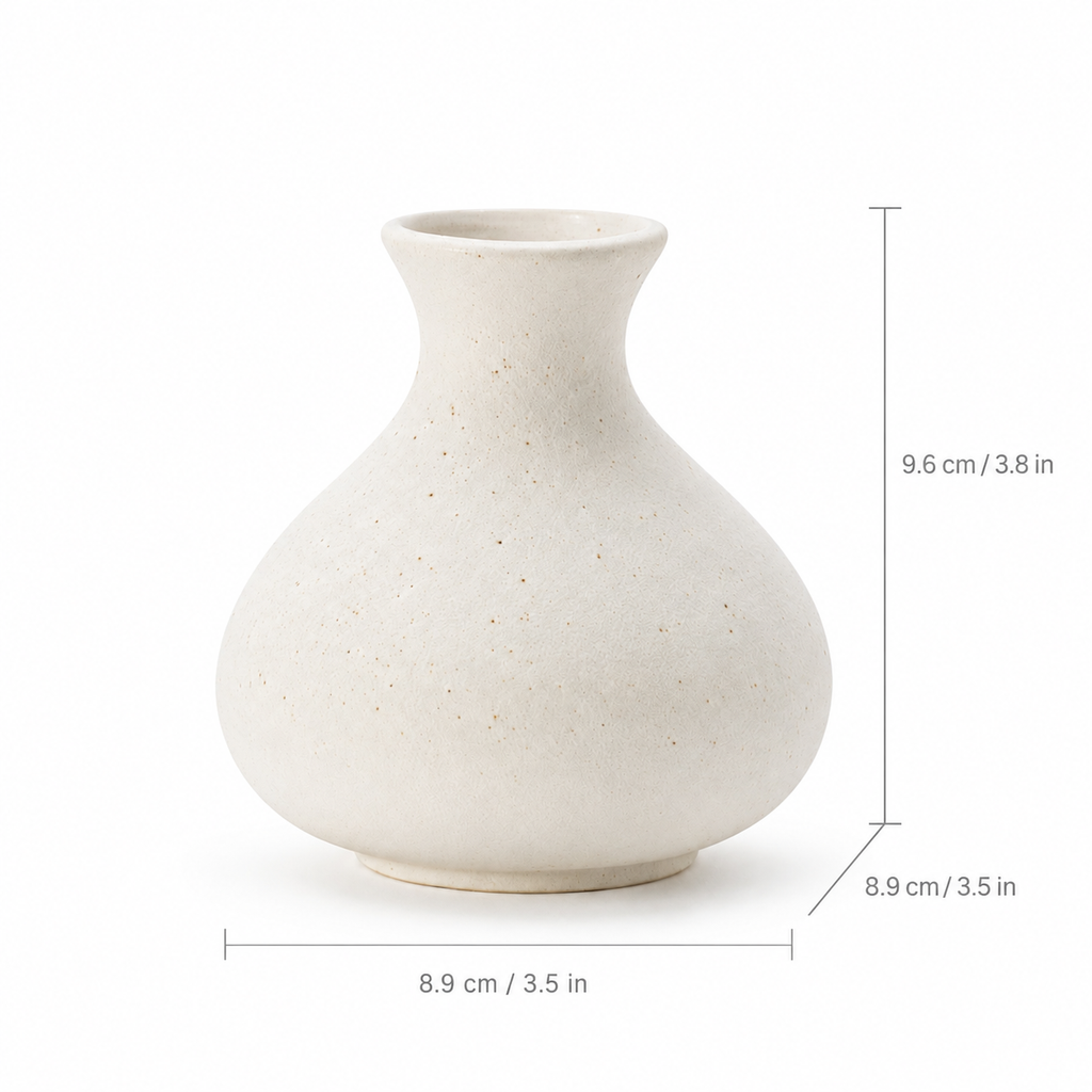 Speckled Ivory Bud Vase