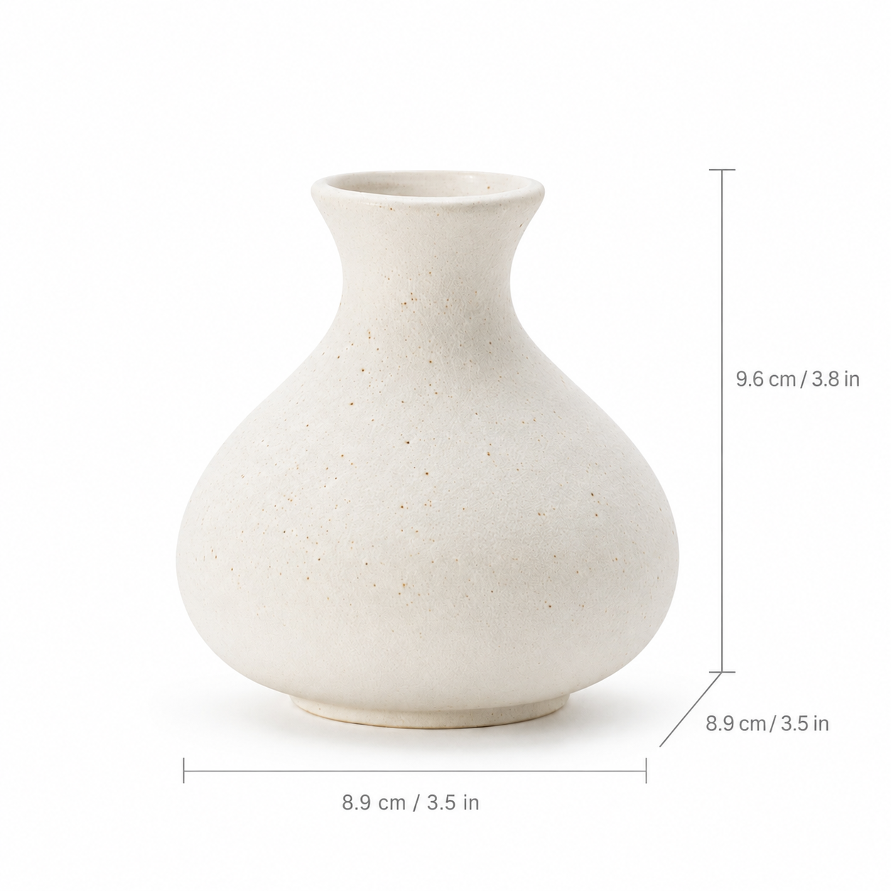 Speckled Ivory Bud Vase