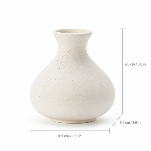 Speckled Ivory Bud Vase