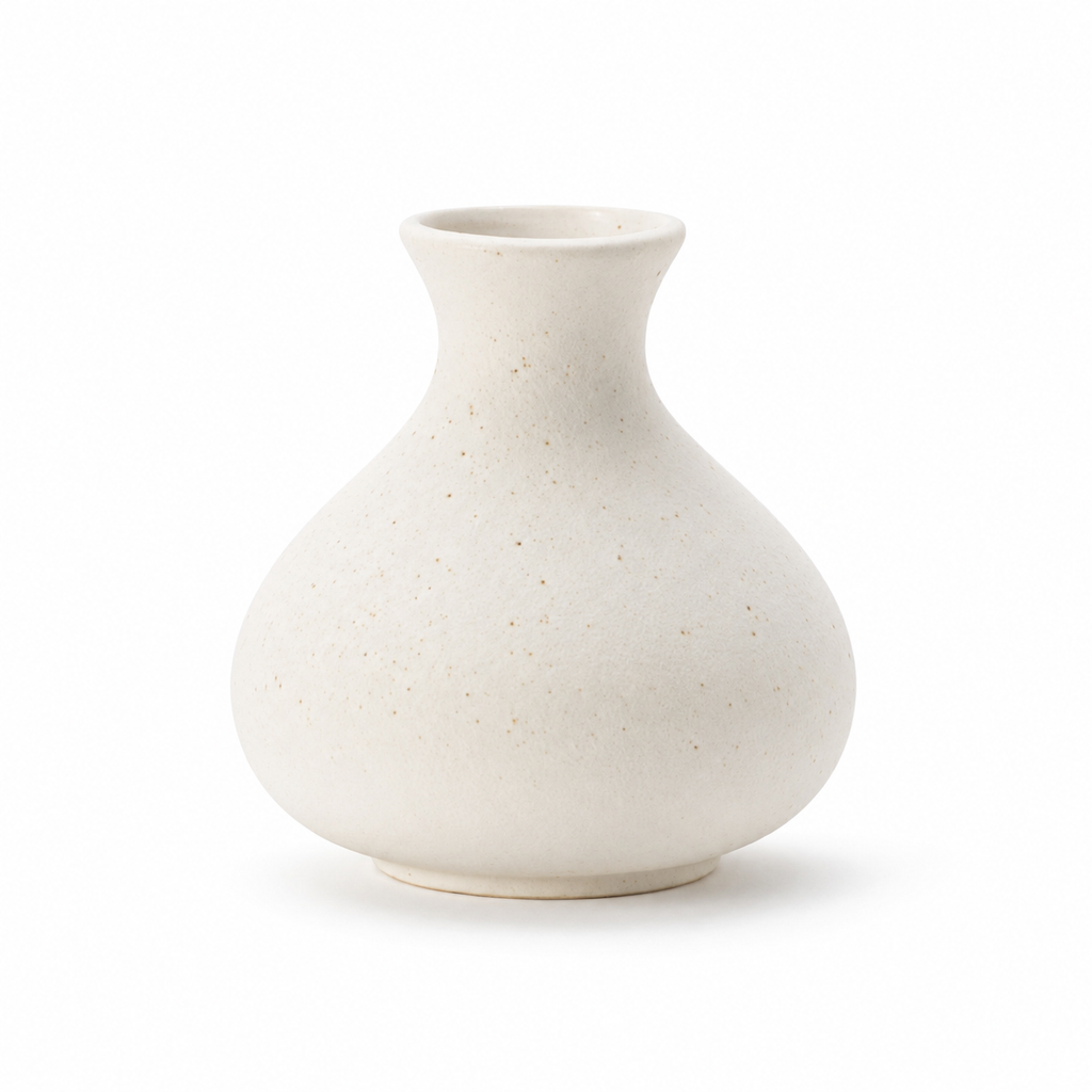 Speckled Ivory Bud Vase