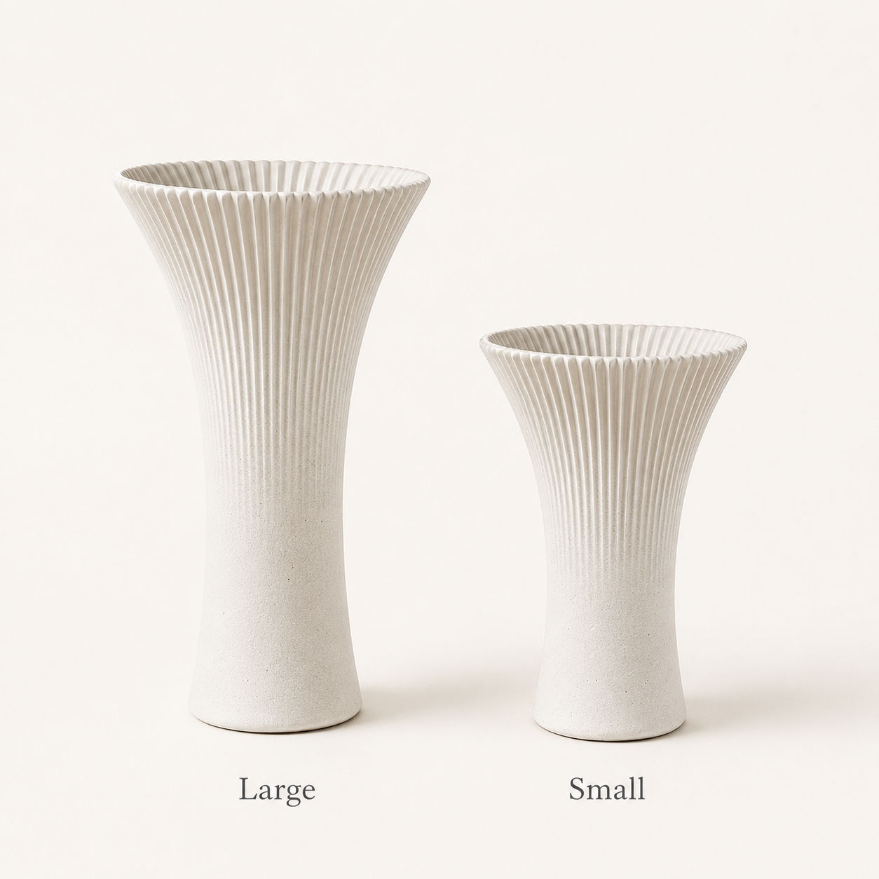 Fluted Ivory Vase