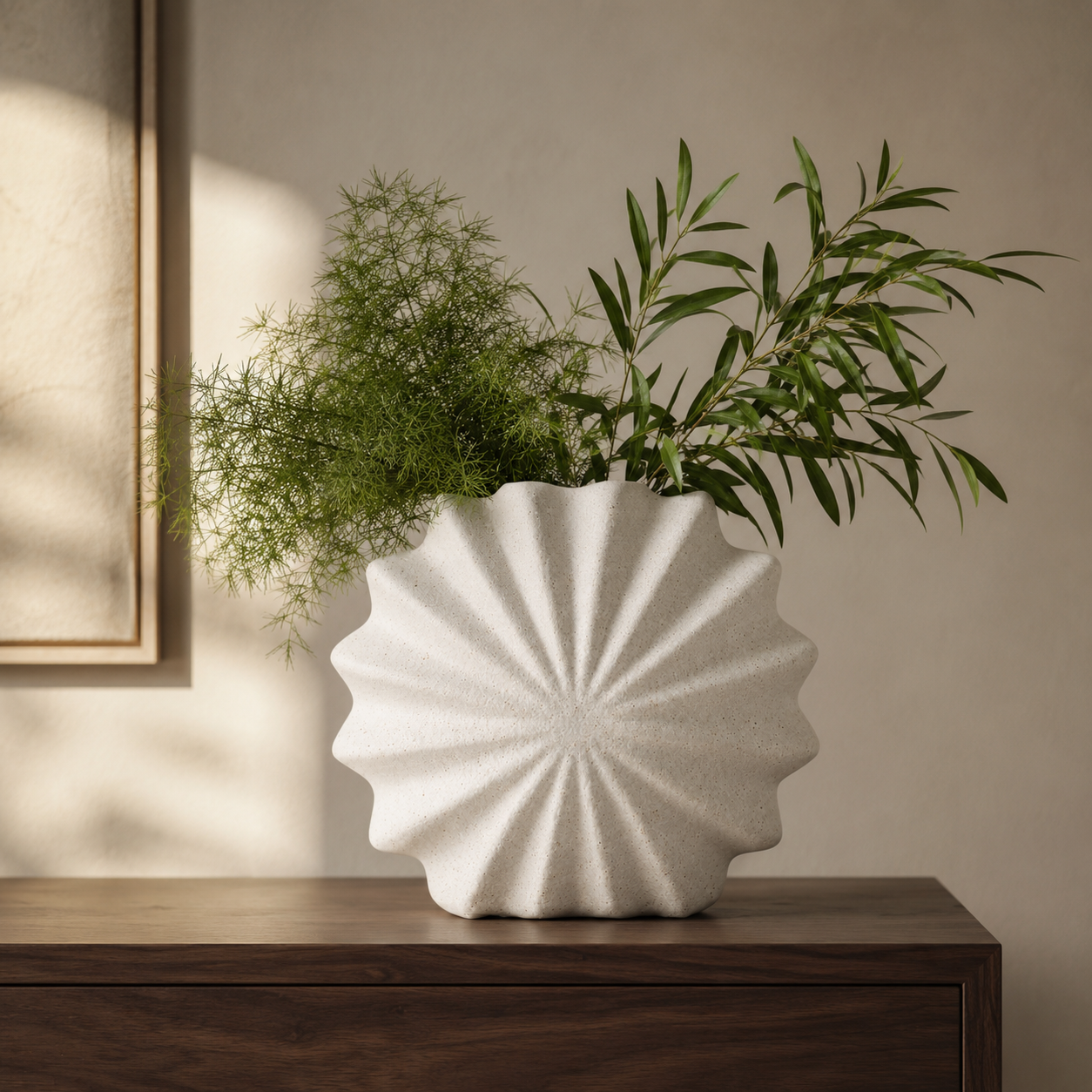 Sunburst Ivory Vase