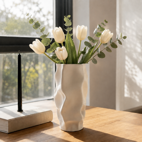 Sculpted Ivory Vase